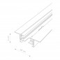 PROFILE RECESSED TRACK WHITE 9012 1F