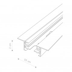 PROFILE RECESSED TRACK 2 M 9014 1F ,Domov , najled, najled.sk, elektro, elektro humenne