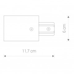 PROFILE RECESSED POWER END CAP 8973 1F ,Domov , najled, najled.sk, elektro, elektro humenne