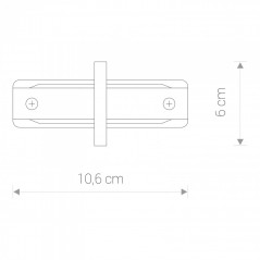 PROFILE RECESSED STRAIGHT CONNECTOR 8968 1F ,Domov , najled, najled.sk, elektro, elektro humenne