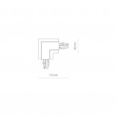 CTLS RECESSED POWER L CONNECTOR, LEFT ( L-L) BLACK 8683 3F ,Domov , najled, najled.sk, elektro, elektro humenne